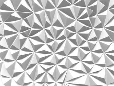 Beyaz üçgen desen yüzey. Geometrik arka plan