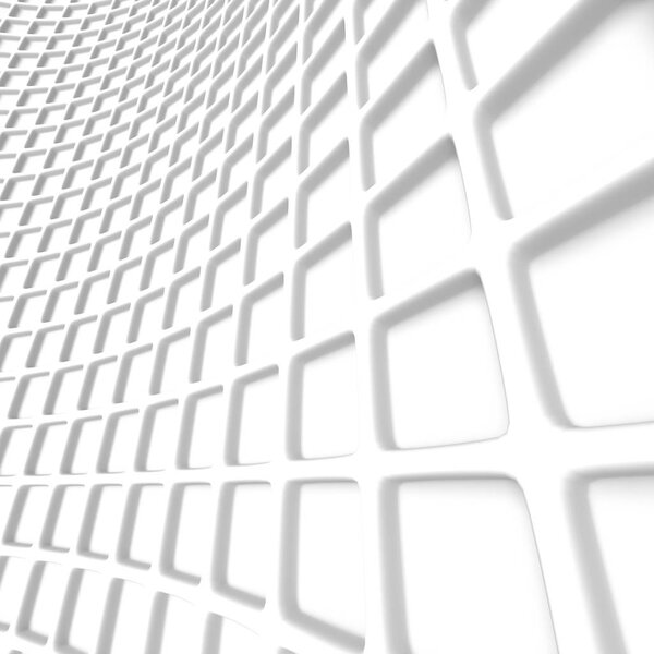 Abstract White Geometric Pattern Background. 3d Render Illustration