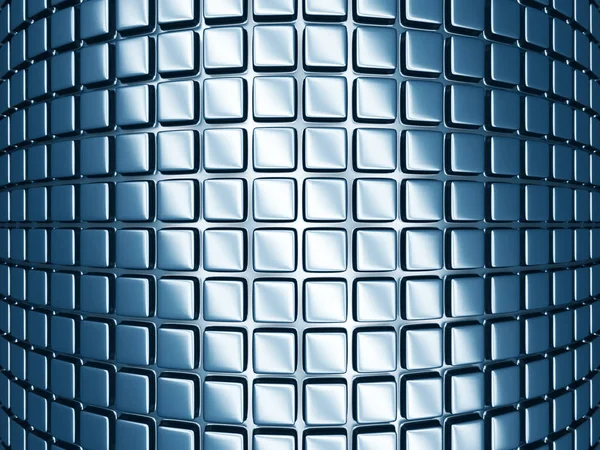 抽象的蓝色立方体背景壁纸 — 图库照片