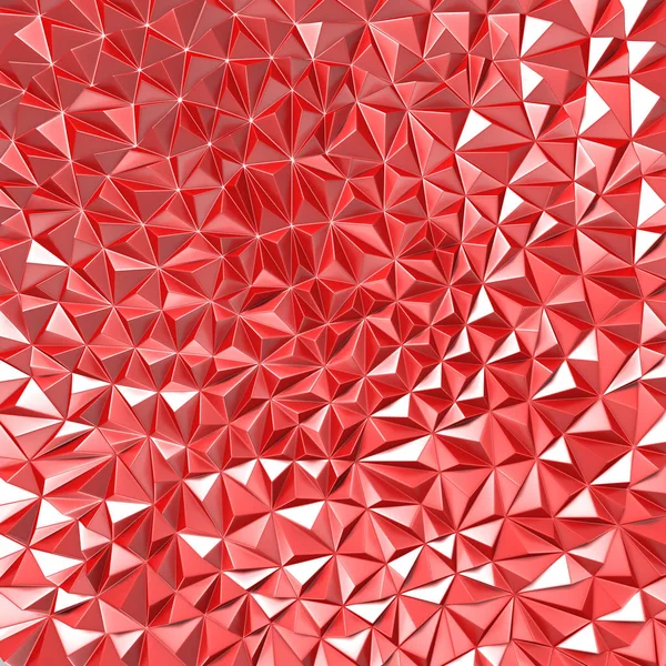 Red abstract geometric rumpled triangular low poly background — Stock Photo, Image