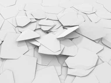 Beyaz hasar zemin yüzeyi kırık