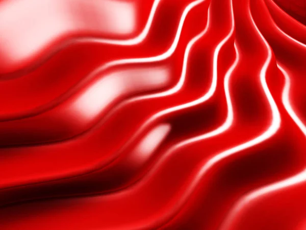 Elegante fondo metálico rojo con líneas de onda curvadas —  Fotos de Stock