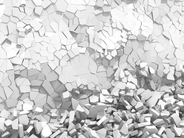 Λευκό ραγισμένα κομμάτια βράχου καταστροφή τοίχου — Φωτογραφία Αρχείου