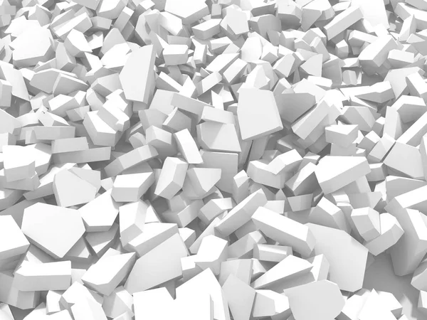 Blanc fissuré morceaux de roche de mur de destruction — Photo