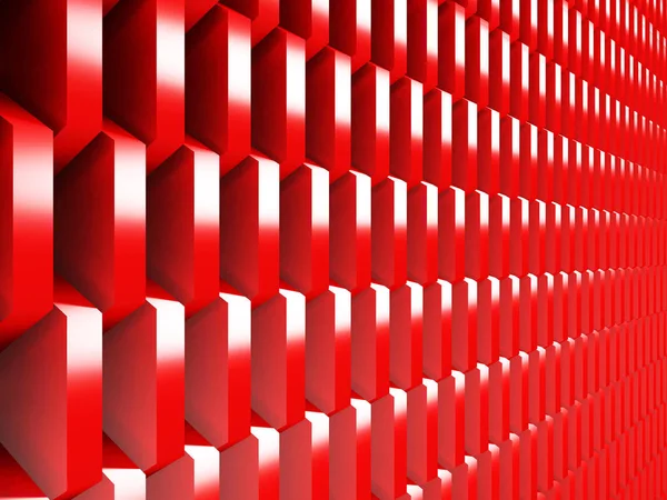 Geometric Red Cubes Background.