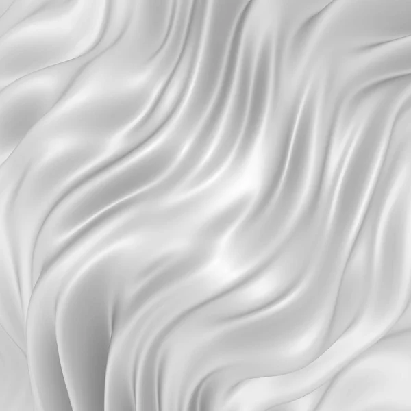 Rippled silk fabric cloth white background — Stock Photo, Image