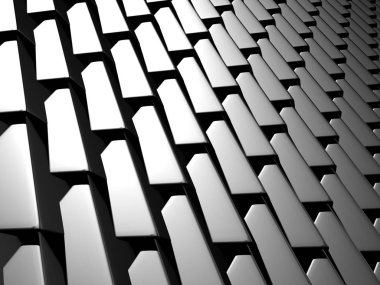 Soyut koyu metalik küpleri duvar 