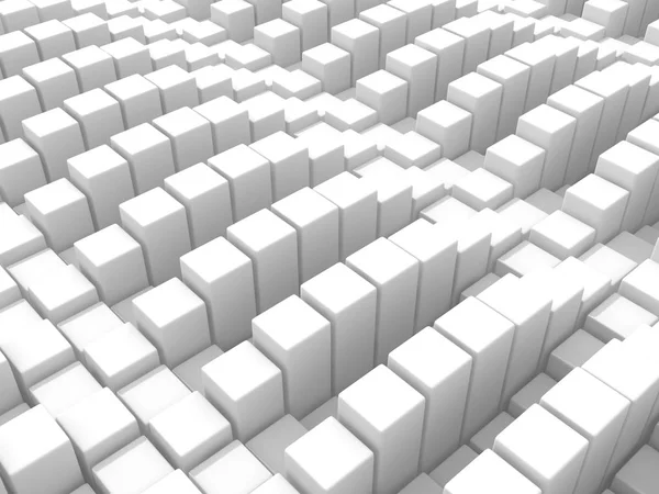 Absztrakt fehér kocka blokk fal — Stock Fotó
