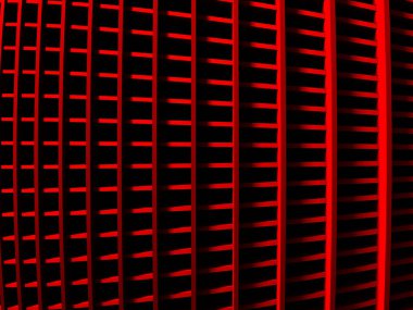 Kırmızı metalik çizgili desen