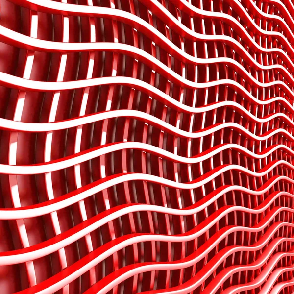 Shiny Red Wave Lines Pattern