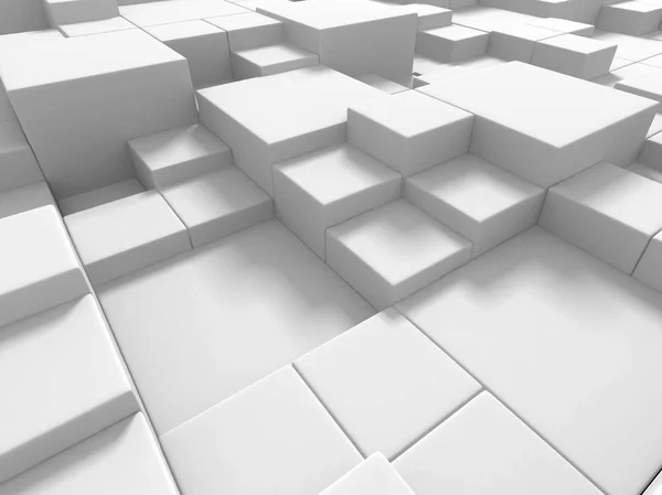Abstract White Cubes Wall — Stock Photo, Image