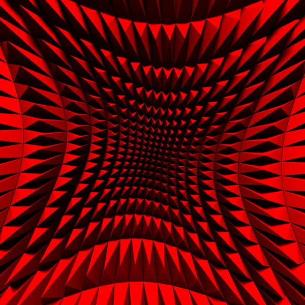 Kırmızı üçgen çokgenler desen — Stok fotoğraf