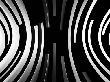 Soyut koyu metalik yuvarlak halkalar 