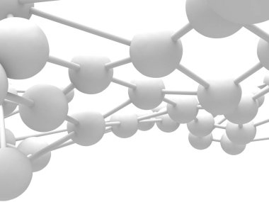 Soyut beyaz kaotik küreler 