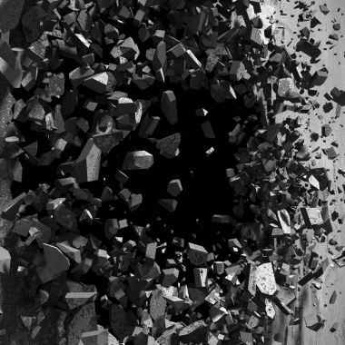 patlama, beton duvar parçaları