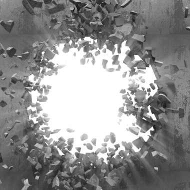  Kırık Beton duvarı 