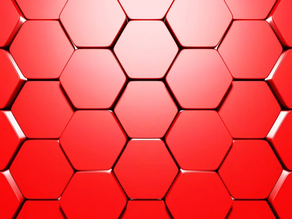 赤い六角形の背景 — ストック写真