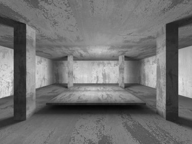 Karanlık Bodrum boş odası iç 