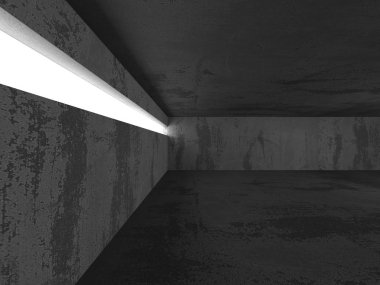 Karanlık Bodrum boş odası iç 