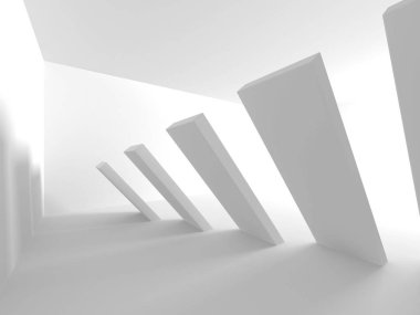 Fütüristik beyaz mimari tasarım 