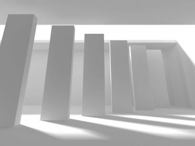 Fütüristik beyaz mimari tasarım 