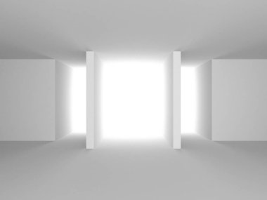 Fütüristik beyaz mimari tasarım 