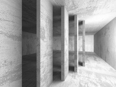 Karanlık Bodrum boş odası iç