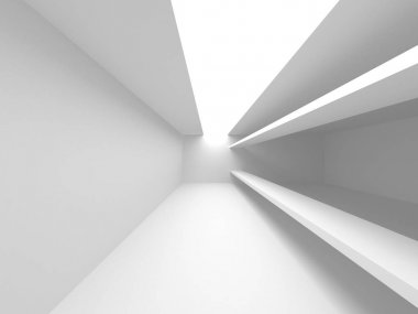 Fütüristik beyaz mimari tasarım  