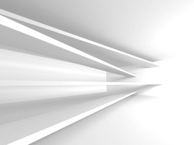 Fütüristik beyaz mimari tasarım  