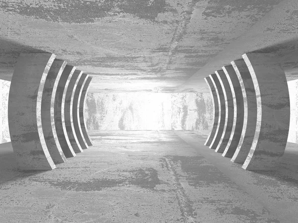 Karanlık beton boş oda 