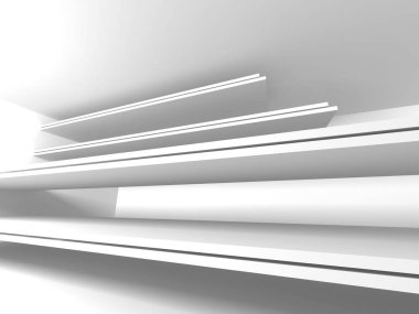 Fütüristik beyaz mimari tasarım  