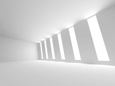 Fütüristik beyaz mimari tasarım  