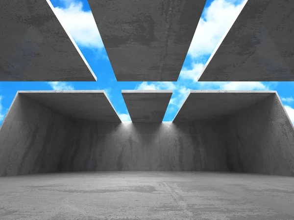 Karanlık Bodrum boş odası iç