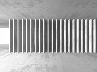 Karanlık beton boş oda 