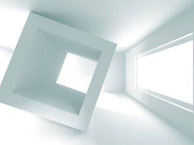 Fütüristik beyaz mimari tasarım  