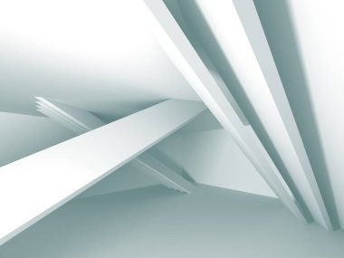 Fütüristik beyaz mimari tasarım  