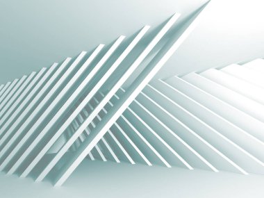 Fütüristik beyaz mimari tasarım  