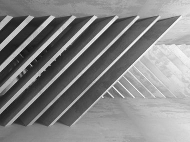 Karanlık beton boş oda 