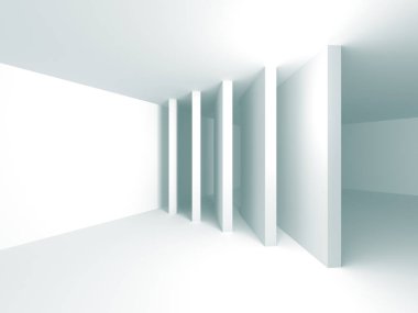 Fütüristik beyaz mimari tasarım  