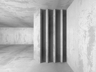 Karanlık Bodrum boş odası iç 