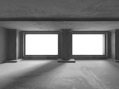 Karanlık Bodrum boş odası iç 