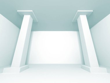 Fütüristik beyaz mimari arka plan