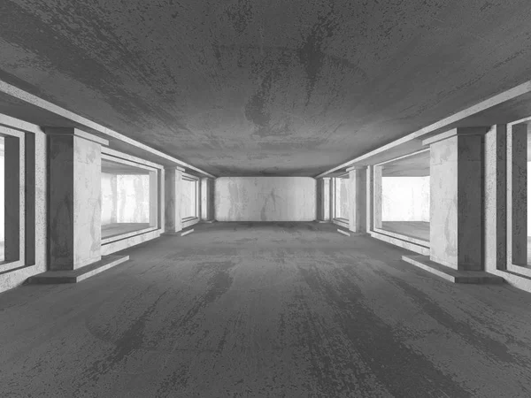 Dunkler Beton leerer Raum — Stockfoto