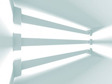 Fütüristik beyaz mimari arka plan