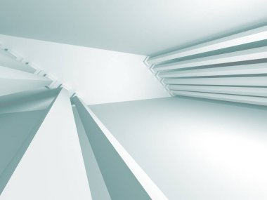 Fütüristik beyaz mimari arka plan