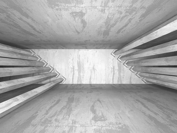 Karanlık beton boş oda 