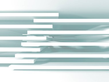 Fütüristik beyaz mimari arka plan