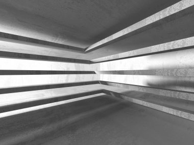 Karanlık beton boş oda 