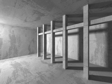 Karanlık Bodrum boş odası iç 