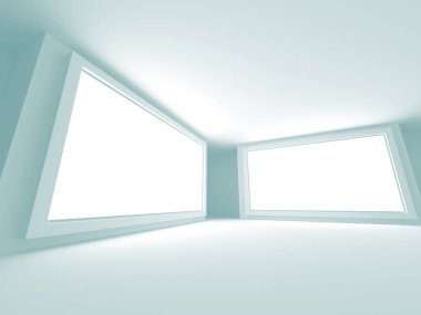 Fütüristik beyaz mimari tasarım 